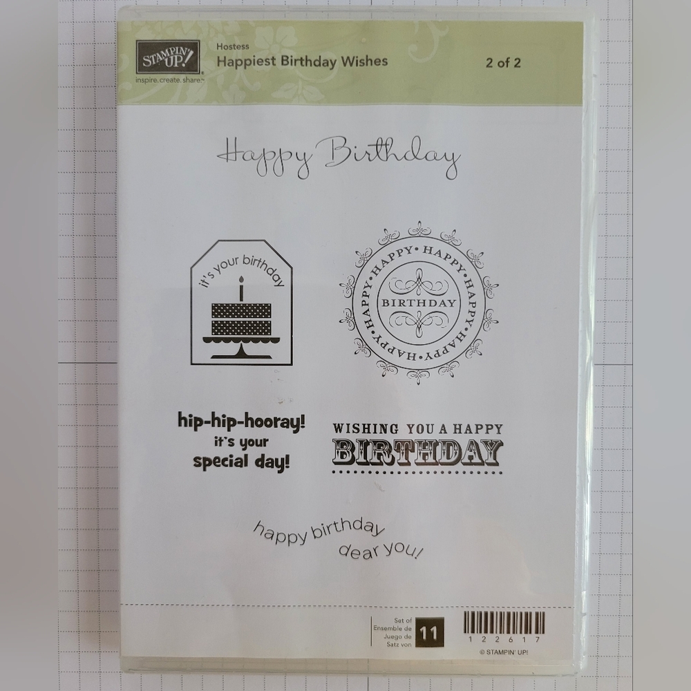 🔖(3 For $20) Stampin' Up - Happiest Birthday Wishes  (Part 2) - LIKE NEW